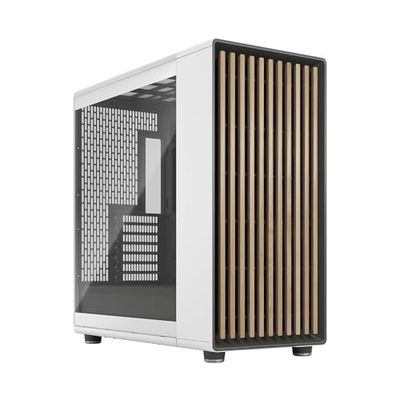 Fractal Design North XL Chalk White TG- Three 140mm Aspect PWM Fans Included- Type C USB- EATX Airflow Full Tower PC Gaming Case