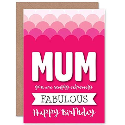 Wee Blue Coo CARD BIRTHDAY HAPPY MUM MOTHER EXTREMELY FABULOUS GIFT