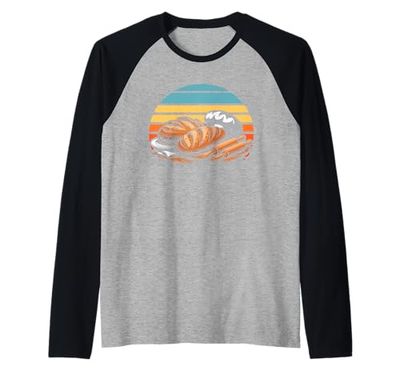 Fornaio Panificazione Mattarello Pasticceria Cuocere Fornai Maglia con Maniche Raglan