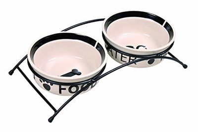 Trixie Eat on Feet - Set di Due Ciotole in Ceramica per Cani - assortito