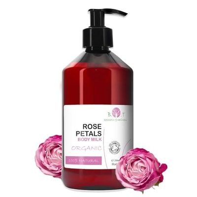 B.O.T Cosmetic & Wellness - Latte Corpo Profumato alla Rose Bio | Idratazione di Lunga Durata | Emulsione Sottile di Origine Vegetale | Uso Quotidiano | Non Macchia i Vestiti, 250 ml