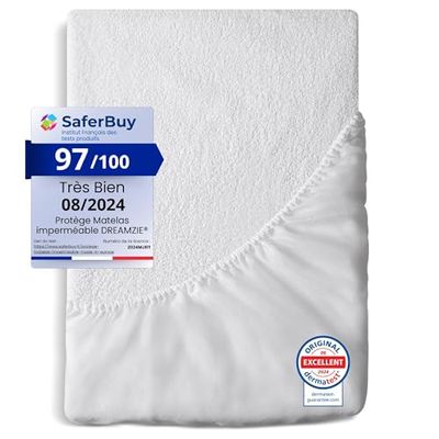 Waterproof Single Mattress Protector by Dreamzie (Made in EU and OEKO TEX) - Mattress Protector Single Bed 28cm Deep (3ft x 6ft 6")