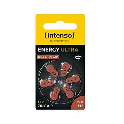 Intenso, Energy Ultra PR 41-312 - Batterie per apparecchi acustici, confezione da 6