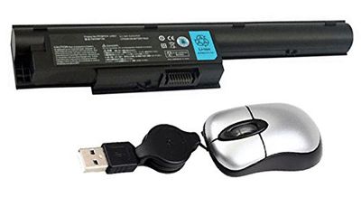 Amsahr LH531-05 - Bateria de substituição para Fujitsu LH531, BH531, SH531, BP195, BP274 (inclui mini rato óptico) cor cinza