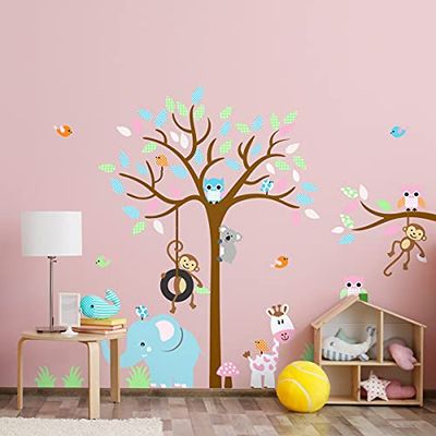 Muursticker voor kinderen, motief: jungle, afmetingen: 60 x 80 cm