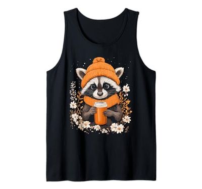 Raccoon Caffè Ragazze Vestiti Ragazzi Decorazioni Bambini Raccoon Canotta