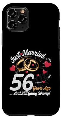 Just Married 56 Years Ago wedding Anniversary Squad party Case for iPhone 11 Pro
