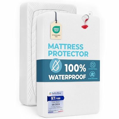 Dreamzie Matrasbeschermer Waterdicht - Voor Matras 180 x 200 cm - Gecertificeerd OEKO-TEX® en Bi-Ome®: Optimale Bescherming, Ademend, Hypoallergeen, Anti-Mite, Anti-Mold Tegen Bacteriën
