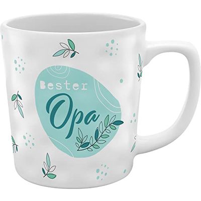 GRUSS & CO 48454 Stoneware Mug with Best Grandpa Print, 37 cl, Multi-Coloured
