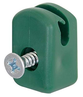 Alberts 855550 Supporto per funi metalliche con vite, plastica, verde, Set da 50