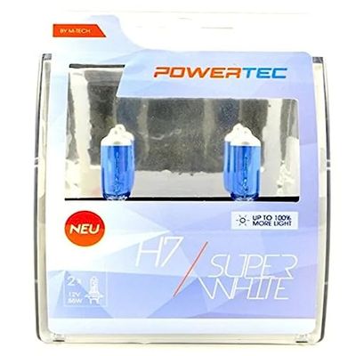M-Tech PTZSW7-DUO Lampadina Powertec Super White H7 12V 55W