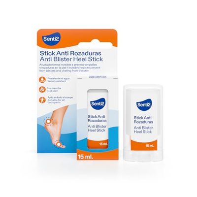 Senti2 Stick Anti-Rozaduras 15ml, previene ampollas y rozaduras, apto para todo el cuerpo, no mancha