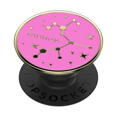 PopSockets: PopGrip - Soporte y Agarre para Teléfonos Móviles y Tablets con un PopTop Intercambiable - Enamel Zodiac Taurus