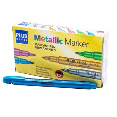 Plus Office 16 viltstiften met metallic effect