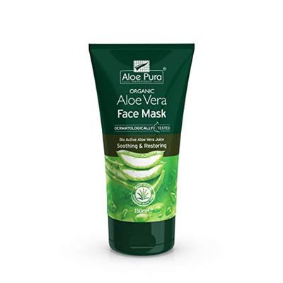 Aloe Pura, Organic Aloe Vera Face Mask, Natural, Vegan, Cruelty Free, Paraben & SLS Free, Dermatologically Tested, Soothing, 150 ml
