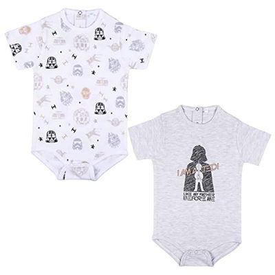 CERDÁ LIFE'S LITTLE MOMENTS - Pack de 2 Body Bebe Niño de Verano | Ropa de Bebe de Star Wars - Licencia Oficial Star Wars