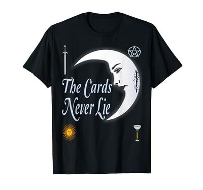 Tarot Card Reader Deck Sun Moon Wands Pentacle Cup T-Shirt