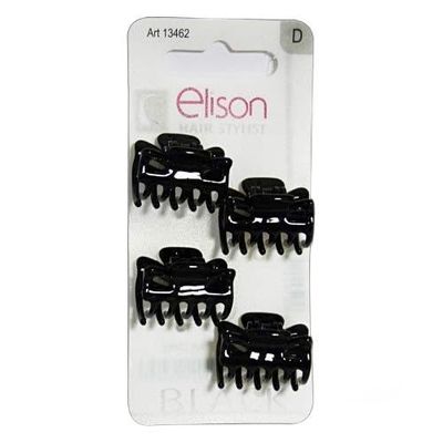 Juego 6 Gaviota Pinza 13462 Mini Classic Black 4 piezas (13410) accesorio para el pelo
