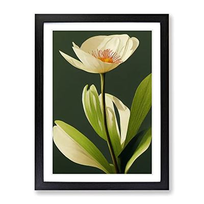 A Seductive Flower Framed Print for Living Room Bedroom Home Office Décor, Wall Art Picture Ready to Hang, Black A2 Frame (62 x 45 cm)