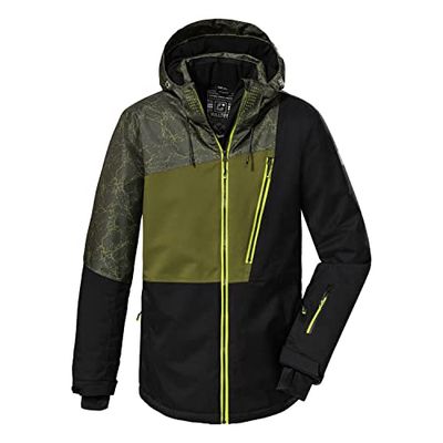 Killtec Men's Giacca da sci/giacca funzionale con cappuccio staccabile con zip e paraneve KSW 133 MN SKI JCKT, black blue, M, 38681-000