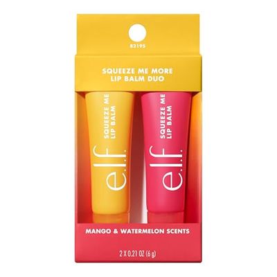 e.l.f. Squeeze Me More Lip Balm Duo, set di 2 esclusive tonalità per un colore brillante, formula nutriente e idratante, prodotto vegano e non testato sugli animali