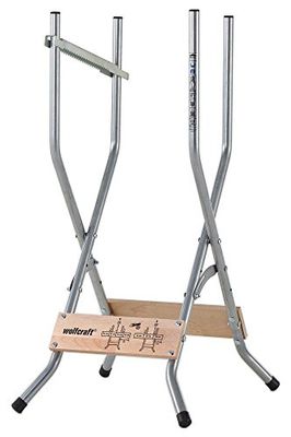 wolfcraft Suporte para cortar lenha com motosserras SB 60 I 5119000 I suporte móvel compacto para cortar lenha com motosserras
