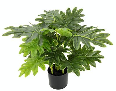 Pianta Artificiale di Philop in Vaso Real Touch, pianta Artificiale Decorativa per Interni, Fiori di Seta, Piante da Ufficio, pianta Artificiale Monstera, Fiori Artificiali