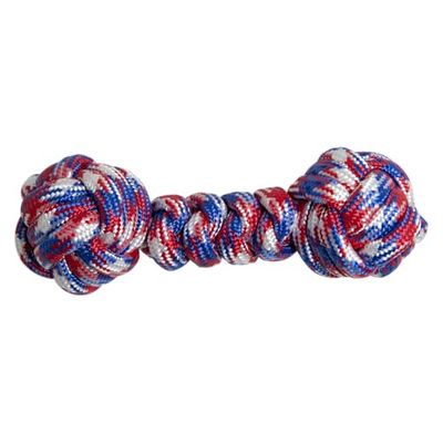JACK AND VANILLA, Haltère en Corde pour Chiens, Jouet Durable et sécurisé, idéal pour Le Jeu interactif, Facile à Nettoyer, Taille 21 cm, Couleur Assortie