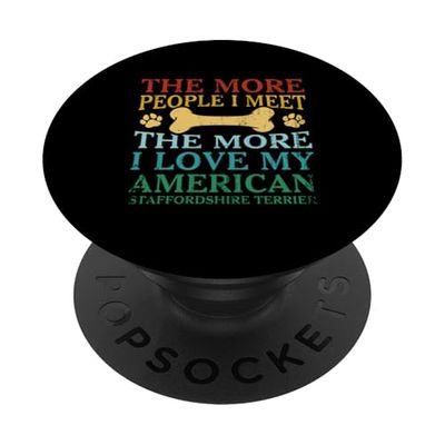 Más personas que conozco Amo a mi American Staffordshire Terrier PopSockets PopGrip Adhesivo
