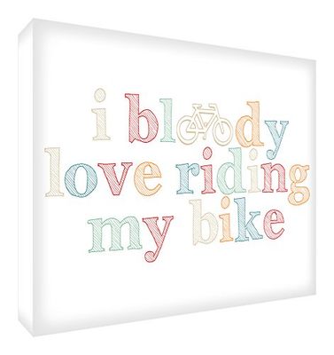 Feel Good Art I Bloody Love My Bike Gallery - Lienzo con tapa frontal (40 x 20 x 4 cm), multicolor