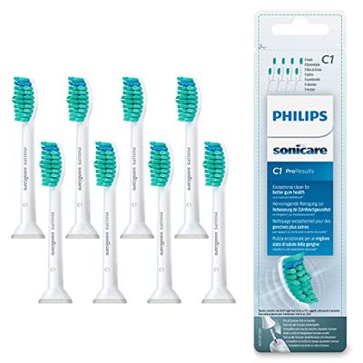 Philips Sonicare C1 ProResults Testine per spazzolino elettrico sonico, 8 testine per denti puliti e gengive sane (modello HX6018/07)
