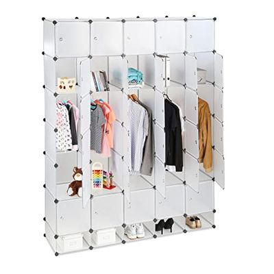 Relaxdays Armário modular XXL com 25 compartimentos, 234 x 180 x 46,5 cm