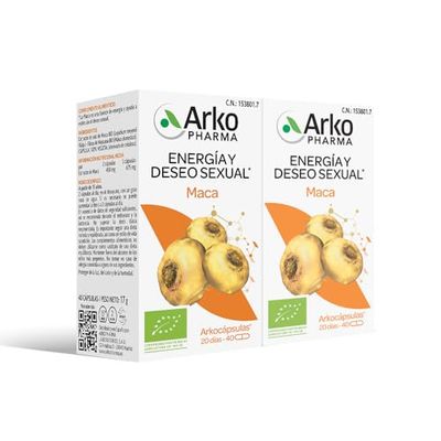 Arkopharma Arkocápsulas Maca Bio Pack 90 Cápsulas, Ayuda A Estimular El Vigor, Deseo Sexual, Rendimiento Físico Y Mental, Complemento Alimenticio