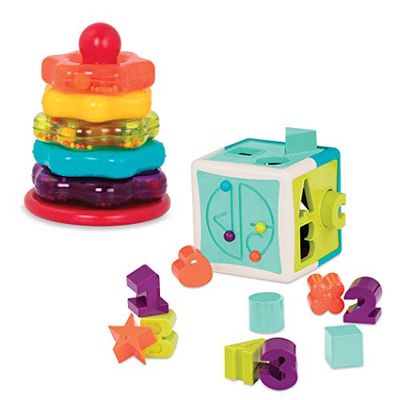 Battat Shape Sorter & Stacking Rings-Combo, color (BT2631DZ)