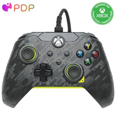 PDP Wired Video Game Controller Electric Carbon for Xbox Series X|S, Gamepad, Xbox One, Officially Licensed