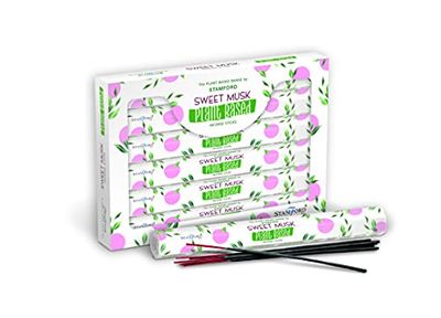 STAMFORD Plant Based 46106 Sweet Musk Incense, 6 Packs x 20 Sticks, Black, One Size