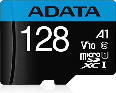 ADATA Premier mémoire Flash 128 Go MicroSDXC Classe 10 UHS-I - Mémoires Flash (128 Go, MicroSDXC, Classe 10, UHS-I, 85 Mo/s, Noir, Bleu)