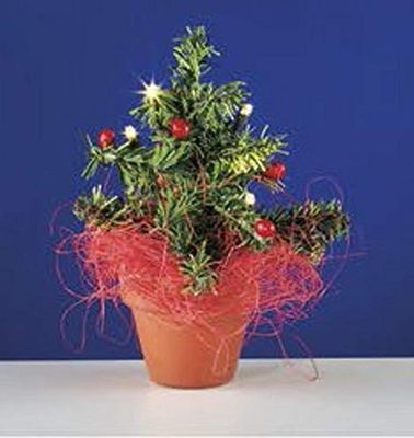 Rulke Rulke040911 Mini Christmas Tree with 4 Pears, 3.5 V, Multi Color