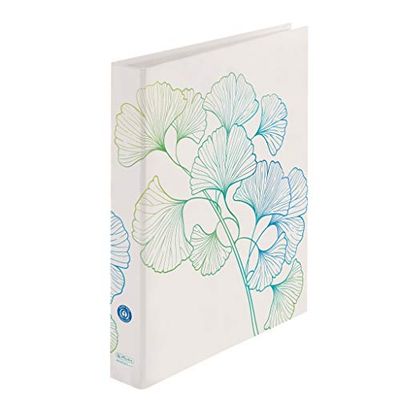 herlitz Max.File 50033423 Ring Binder A4 2-Ring Mechanism Green Line Ginkgo Pack of 1