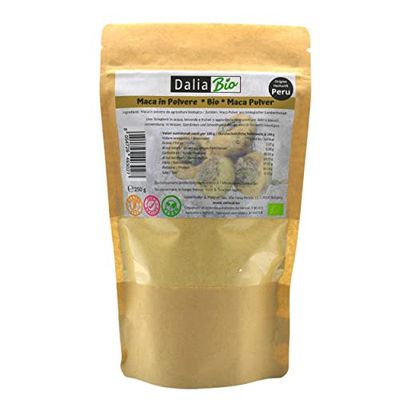 Dalia - Maca Peruviana Biologica in Polvere 250 g | Naturale e Pura | Prodotto in Perù dalla Radice di Maca Bio | Ricca di Nutrienti | Senza Glutine e Vegan