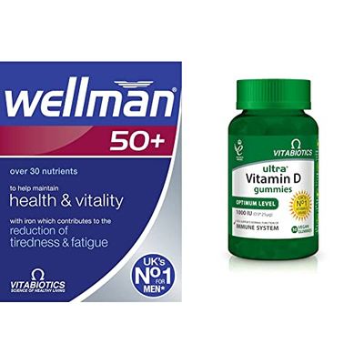 Wellman 50+ Support Pack with Vitamin D Gummies