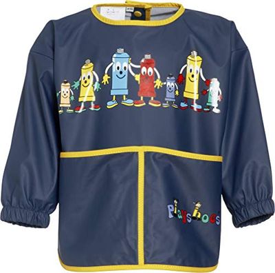 Playshoes Painting Apron with Sleeves Delantal Unisex niños, Azul (Marine), M