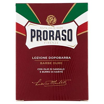 Proraso Lozione Dopobarba Barbe Dure, Rosso, 100 ml