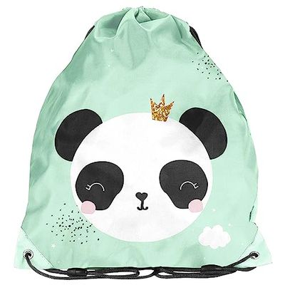 PASO Torba szkolna na na buty Panda Miś, Sport dla dzieci, Marineblauen, M, Marineblauen, M