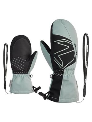 Ziener LAVALINO - Muffolo da sci per bambini, impermeabile, extra caldo, lana, Gray Seal Ripstop, 5,5