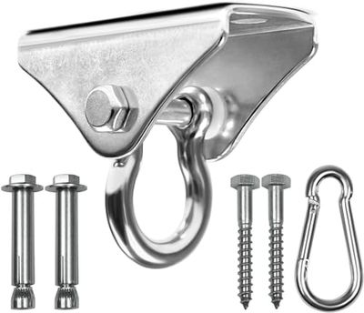 Yes4All Unisex E3sk Yes4All Houtbalk Zware Tas Hanger Heavy Duty Swing Hanger 180 Graden Rotatie Ring Bokszak H, C. Graden Ring, Paar UK