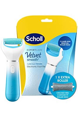 Scholl Velvet Smooth - Roll elettrico per pedicure, per rimuovere la pelle indurita, con testina esfoliante