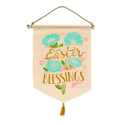 amscan 242569 Amscan - Easter Blessings Canvas Hanging Pennant Banner Party Decoration - 43cm