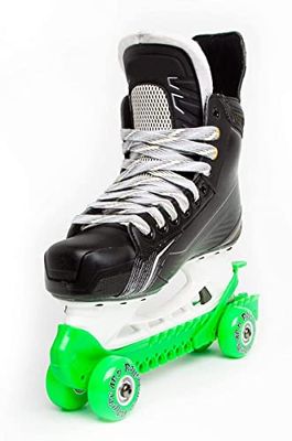 RollerGard schaatsbeschermers met wieltjes, schaatsbeschermers voor ijshockeyschaatsbescherming, schaatsaccessoires, één maat, groen