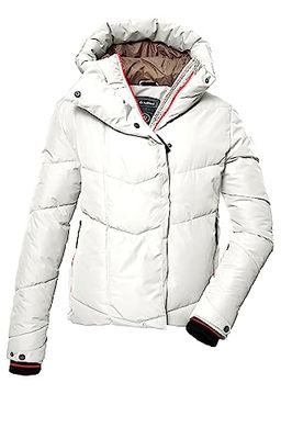 killtec Donne Giacca da sci/giacca trapuntata con paraneve KSW 59 WMN SKI QLTD JCKT, white, 42, 39725-000